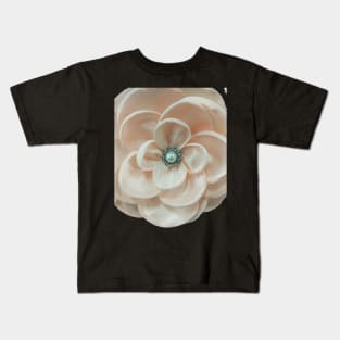 Elegant Blush Floral Kids T-Shirt